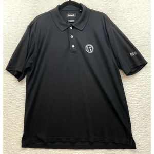 Ashworth Shirt Mens Medium Black Polo World Woods Golf Club USA Golfer Preppy